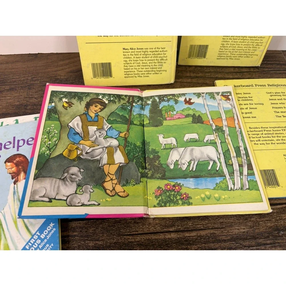 Lot of 6 My First Religious Book Books Hard Cover Childrens Kids Checkerboard